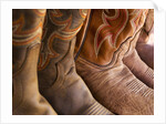 Line up of new cowboy boots in Old Scottsdale by Anonymous