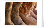 Line up of new cowboy boots in Old Scottsdale by Anonymous