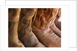 Line up of new cowboy boots in Old Scottsdale by Anonymous
