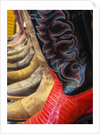 Line up of new cowboy boots in Old Scottsdale by Anonymous