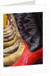 Line up of new cowboy boots in Old Scottsdale by Anonymous