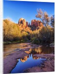 Red Rock Mountains near Red Rock Crossing with reflections in river by Anonymous