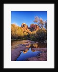 Red Rock Mountains near Red Rock Crossing with reflections in river by Anonymous