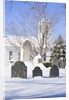 Snowy Church and Cemetery by Anonymous
