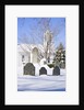 Snowy Church and Cemetery by Anonymous