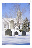 Snowy Church and Cemetery by Anonymous