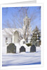 Snowy Church and Cemetery by Anonymous