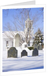Snowy Church and Cemetery by Anonymous
