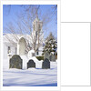 Snowy Church and Cemetery by Anonymous
