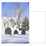 Snowy Church and Cemetery by Anonymous