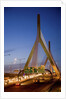 The Leonard P. Zakim Bunker Hill Bridge at dusk by Anonymous