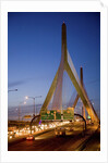 The Leonard P. Zakim Bunker Hill Bridge at dusk by Anonymous