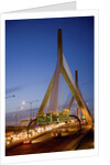 The Leonard P. Zakim Bunker Hill Bridge at dusk by Anonymous