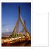 The Leonard P. Zakim Bunker Hill Bridge at dusk by Anonymous