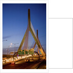 The Leonard P. Zakim Bunker Hill Bridge at dusk by Anonymous