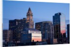 Boston Skyline at sunset features Commerce House Tower, Boston, MA. by Anonymous