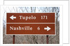Signs to Tupelo and Nashville by Anonymous