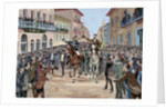Proclamation of the Republic of Brazil. General Fonseca and the Bacayuva minister, 1889. by Anonymous