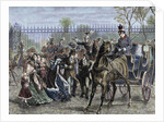 French Liberal Revolution (February 1848). Louis Philippe and his family out of the Tuileries Palace by Anonymous