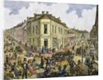 Streets junction. New York 1829. by Anonymous