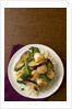 Eggplant, scallop and broccolini stir-fry by Anonymous