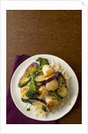 Eggplant, scallop and broccolini stir-fry by Anonymous