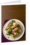 Eggplant, scallop and broccolini stir-fry by Anonymous
