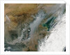 Satellite view of smog and haze over eastern China by Anonymous