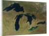 Satellite image of the Great Lakes in early spring by Anonymous