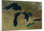 Satellite image of the Great Lakes in early spring by Anonymous
