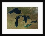 Satellite image of the Great Lakes in early spring by Anonymous