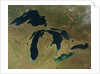 Satellite image of the Great Lakes in early spring by Anonymous