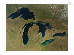 Satellite image of the Great Lakes in early spring by Anonymous