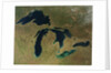 Satellite image of the Great Lakes in early spring by Anonymous