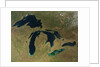 Satellite image of the Great Lakes in early spring by Anonymous