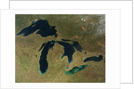 Satellite image of the Great Lakes in early spring by Anonymous