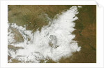 Satellite image of early season blizzard in the northern great plains by Anonymous
