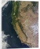 Satellite image of Oregon and California by Anonymous