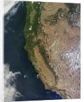 Satellite image of Oregon and California by Anonymous