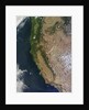 Satellite image of Oregon and California by Anonymous