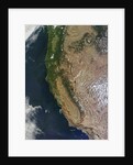 Satellite image of Oregon and California by Anonymous