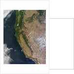 Satellite image of Oregon and California by Anonymous