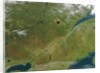 Satellite image of eastern Canada with fall colors by Anonymous