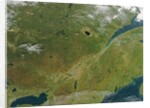 Satellite image of eastern Canada with fall colors by Anonymous
