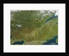 Satellite image of eastern Canada with fall colors by Anonymous
