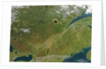 Satellite image of eastern Canada with fall colors by Anonymous