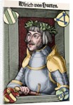 Ulrich von Hutten (1488-1523). Engraving. Colored. by Anonymous