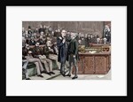 Arrest of deputy atheist Brandlaugh for refusing to leave the Chamber of Commons. London. England. by Anonymous