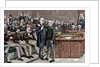 Arrest of deputy atheist Brandlaugh for refusing to leave the Chamber of Commons. London. England. by Anonymous