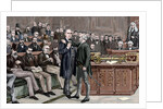 Arrest of deputy atheist Brandlaugh for refusing to leave the Chamber of Commons. London. England. by Anonymous